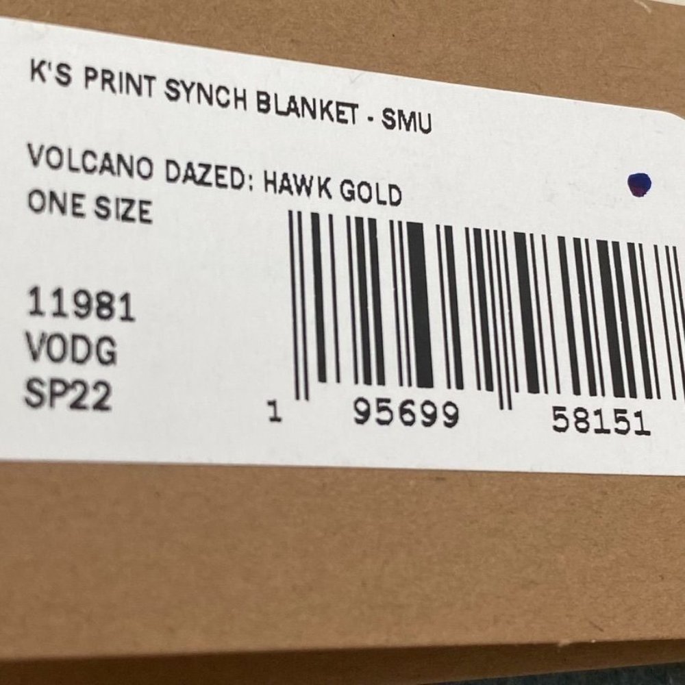 Patagonia Kid's Print Synch Blanket Volcano Dazed/Hawk Gold 45"x61" - Picture 4 of 8